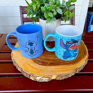 Set of 2 jumbo oversized Disney Lilo & Stitch licensed coffee cups mugs